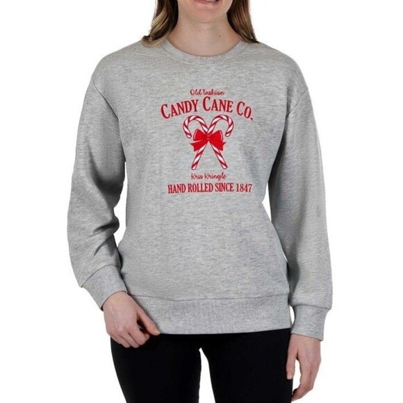 State of Mine Women's Pullover Cozy Warm Holiday Sweatshirt Sz XL Candy Cane Co - Picture 1 of 16